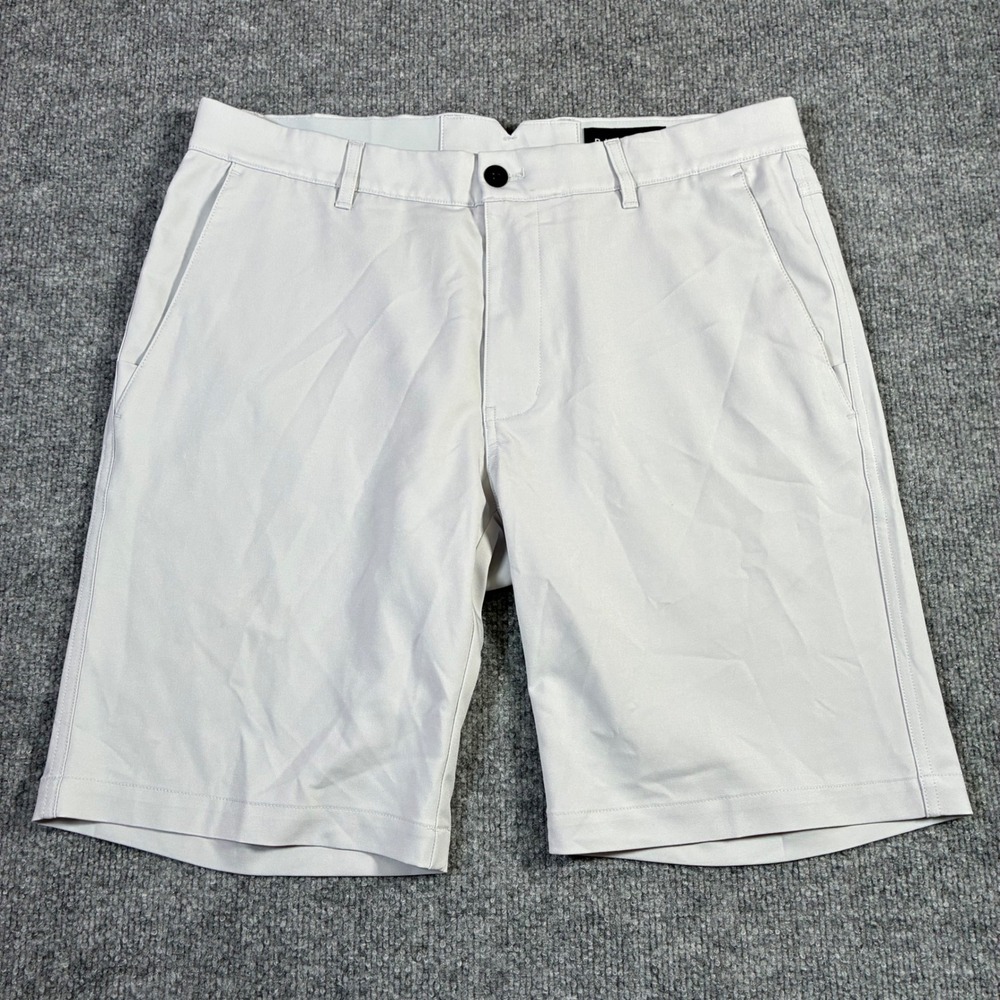 Dunning Golf Shorts Mens 33 Light Gray Technical Stretch Performance